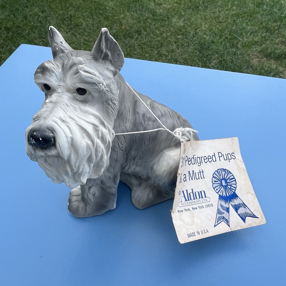1979 Aldon Accessories Schnauzer Dog Figurine – 31 Pedigreed Pups Edith Kroll - Picture 1 of 7